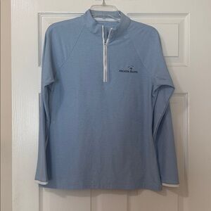 Peter Miller Women’s 1/4 Zip Pullover Golf Arcadia Bluffs  MI Size M Light Blue